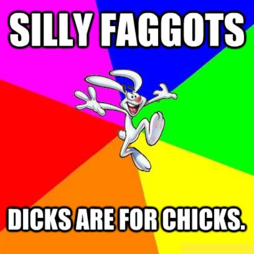 Silly faggots. Dicks are for chicks! | image tagged in faggots,queers,homosexuals,nancy boys,soy bois,soy boys | made w/ Imgflip meme maker