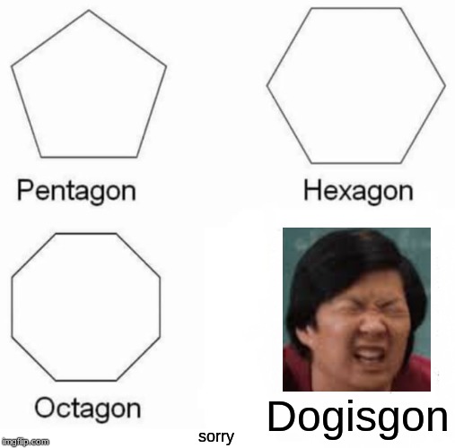 Pentagon Hexagon Octagon Meme | Dogisgon; sorry | image tagged in memes,pentagon hexagon octagon | made w/ Imgflip meme maker