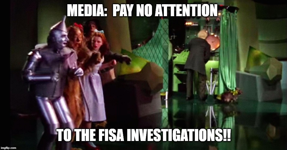 Pay no attention | MEDIA:  PAY NO ATTENTION; TO THE FISA INVESTIGATIONS!! | image tagged in pay no attention | made w/ Imgflip meme maker