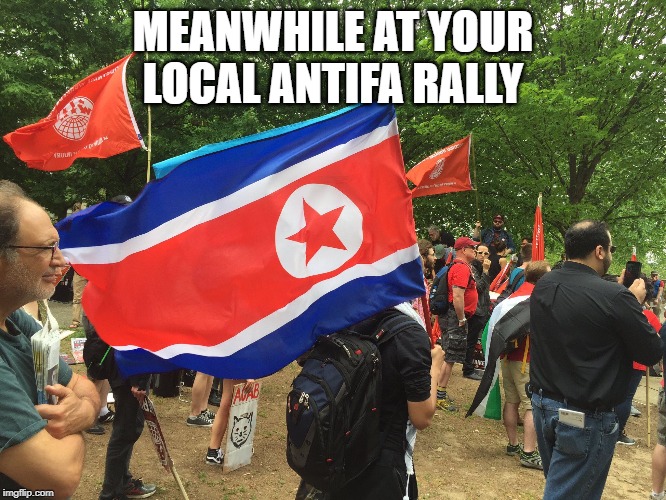 MEANWHILE AT YOUR LOCAL ANTIFA RALLY | made w/ Imgflip meme maker