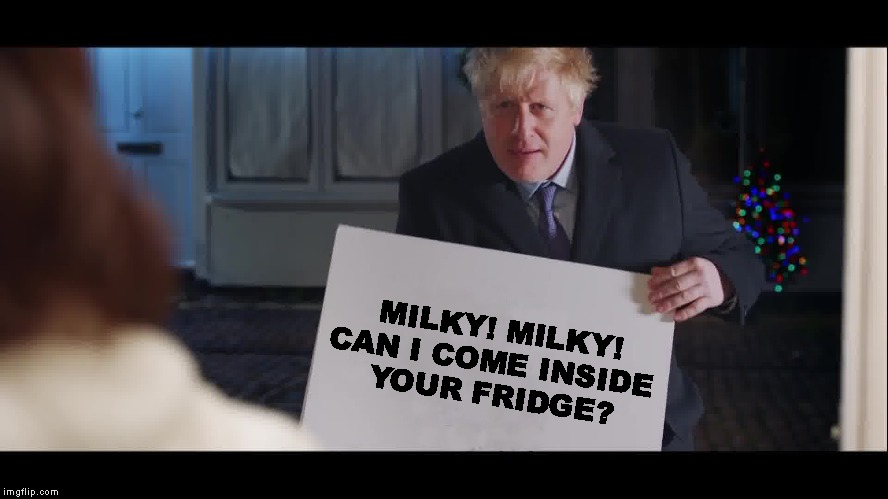 Milky Milky! Can I come inside your fridge? | MILKY! MILKY!
CAN I COME INSIDE 
YOUR FRIDGE? | image tagged in boris actually,milky milky,fridge,mr strange | made w/ Imgflip meme maker