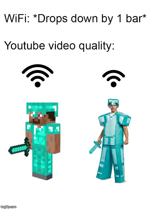why are minecraft costumes a thing | image tagged in wifi drops,memes,minecraft | made w/ Imgflip meme maker