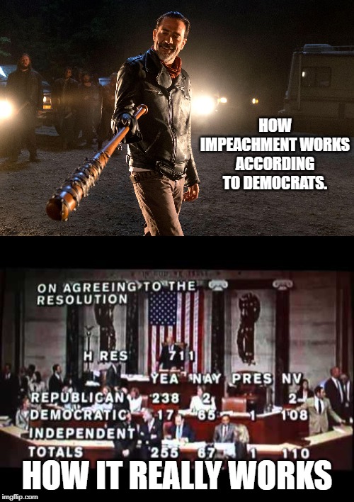 HOW IMPEACHMENT WORKS ACCORDING TO DEMOCRATS. HOW IT REALLY WORKS | image tagged in impeachment | made w/ Imgflip meme maker