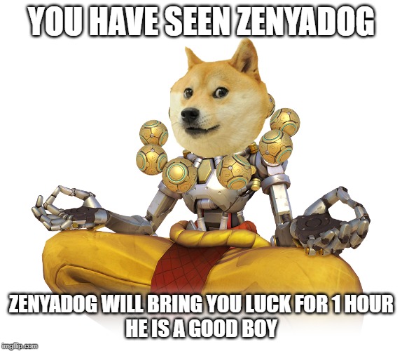 Luck | YOU HAVE SEEN ZENYADOG; ZENYADOG WILL BRING YOU LUCK FOR 1 HOUR
HE IS A GOOD BOY | image tagged in luck | made w/ Imgflip meme maker