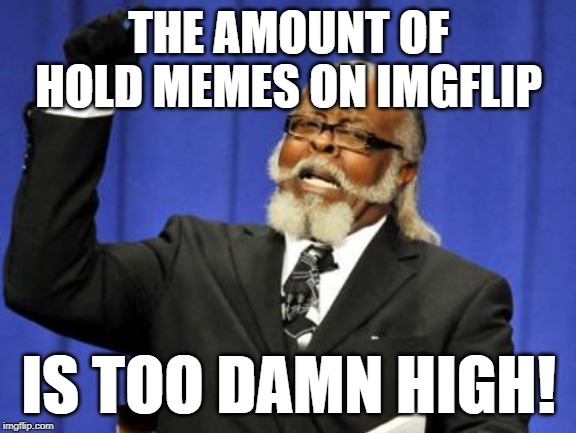 I am getting bored now. | THE AMOUNT OF HOLD MEMES ON IMGFLIP; IS TOO DAMN HIGH! | image tagged in memes,too damn high,fallout hold up,hold up | made w/ Imgflip meme maker