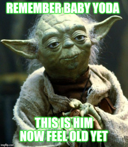 Star Wars Yoda | REMEMBER BABY YODA; THIS IS HIM NOW FEEL OLD YET | image tagged in memes,star wars yoda | made w/ Imgflip meme maker