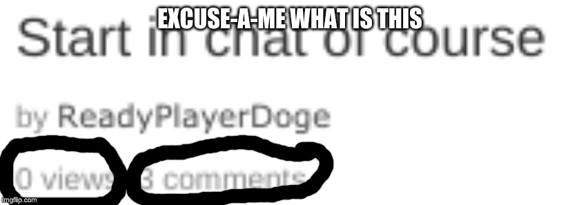 EXCUSE-A-ME WHAT IS THIS | made w/ Imgflip meme maker