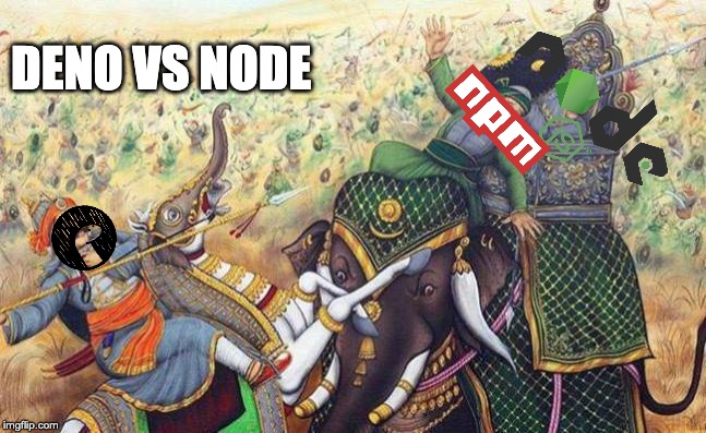 महाराणा प्रताप अकबर - Svelte vs React | DENO VS NODE | image tagged in - svelte vs react | made w/ Imgflip meme maker