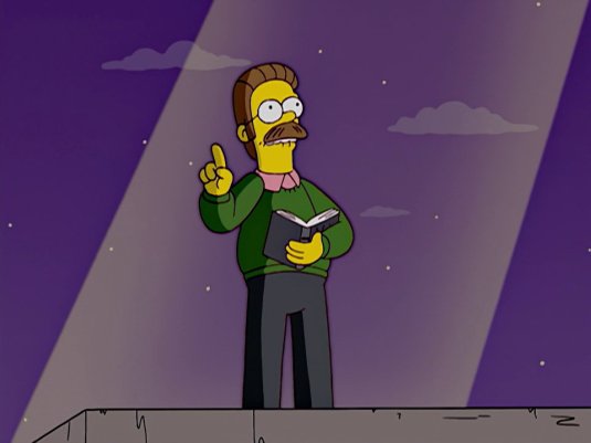 Ned Flanders Preaching Blank Meme Template