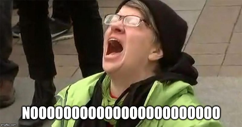 crying liberal | NOOOOOOOOOOOOOOOOOOOOOOO | image tagged in crying liberal | made w/ Imgflip meme maker