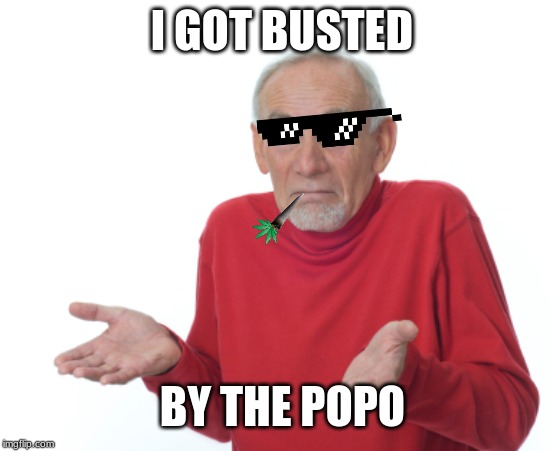 Guess I'll die  | I GOT BUSTED; BY THE POPO | image tagged in guess i'll die | made w/ Imgflip meme maker