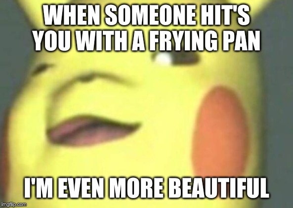 true colors | WHEN SOMEONE HIT'S YOU WITH A FRYING PAN; I'M EVEN MORE BEAUTIFUL | image tagged in fun | made w/ Imgflip meme maker