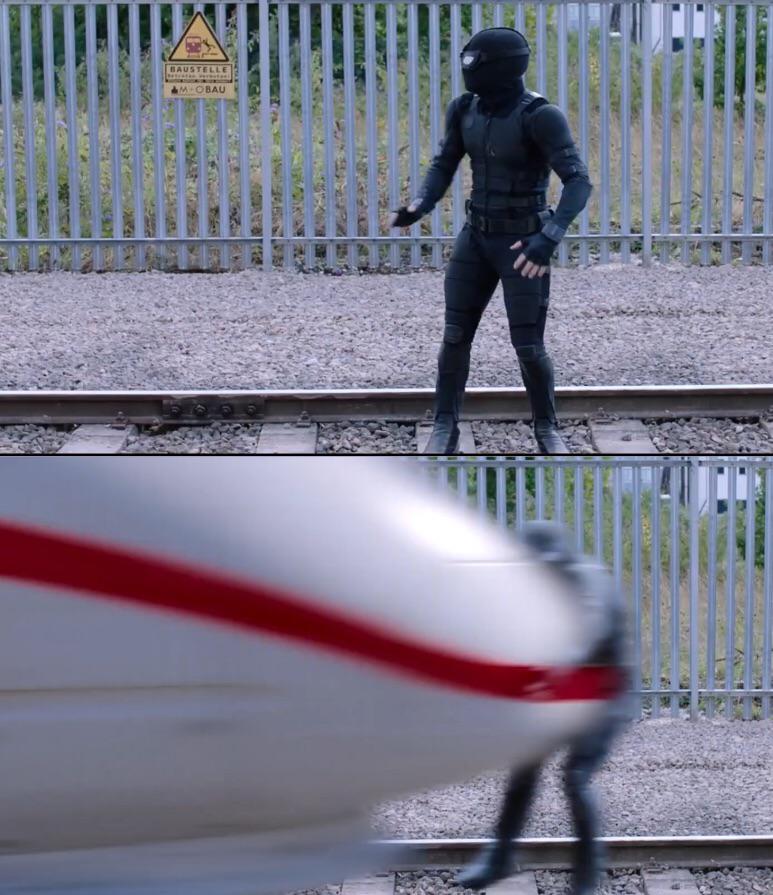 High Quality ninja hit by a train Blank Meme Template