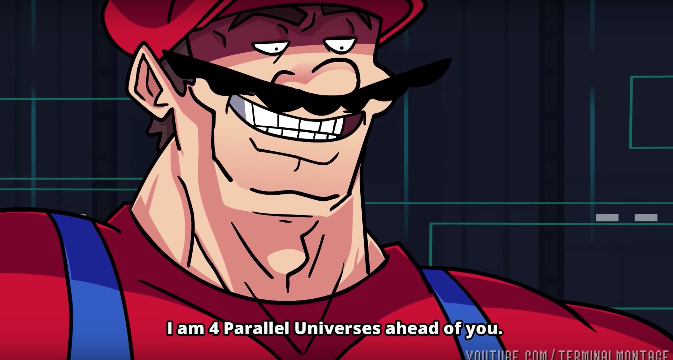 Mario I am four parallel universes ahead of you Blank Meme Template