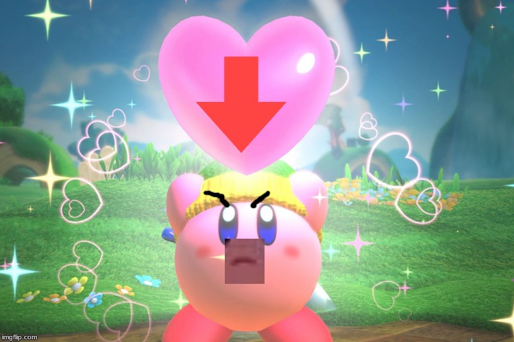 Kirby using a friend heart | image tagged in kirby using a friend heart | made w/ Imgflip meme maker