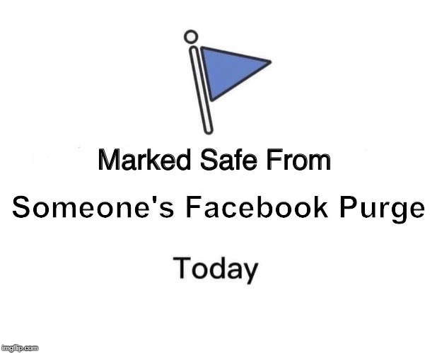 Marked Safe From | Someone's Facebook Purge | image tagged in memes,marked safe from | made w/ Imgflip meme maker