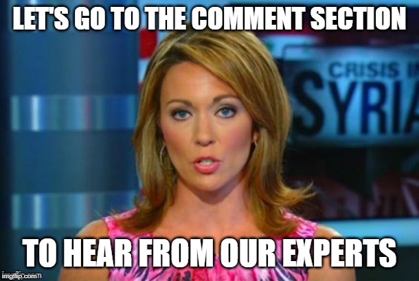 Real News Network | LET'S GO TO THE COMMENT SECTION; TO HEAR FROM OUR EXPERTS | image tagged in real news network | made w/ Imgflip meme maker