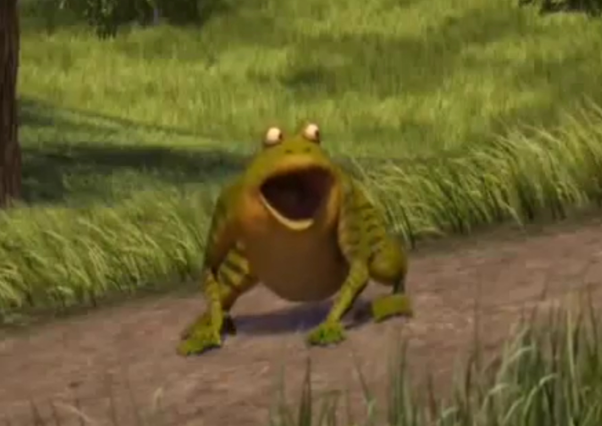 High Quality Shrek frog screaming Blank Meme Template
