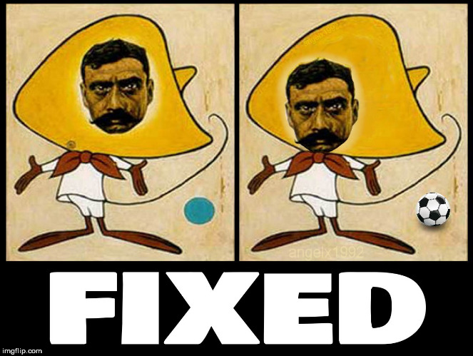 image tagged in art,mexican,speedy gonzales,zapata,fixed,soccer | made w/ Imgflip meme maker