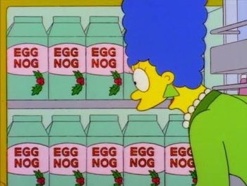 Marge Simpson Eggnog Blank Meme Template