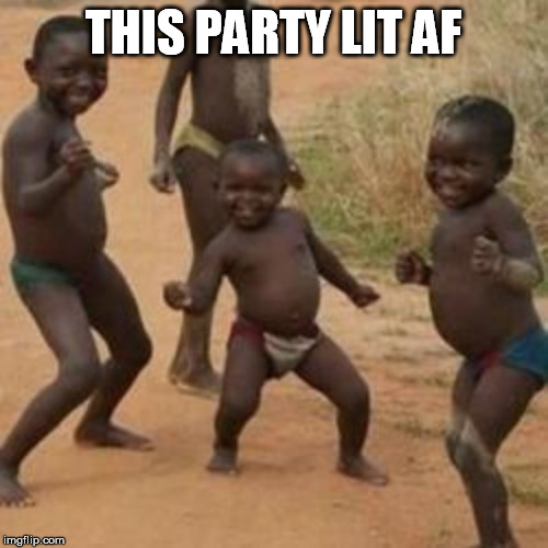 dancing_boy | THIS PARTY LIT AF | image tagged in dancing_boy | made w/ Imgflip meme maker