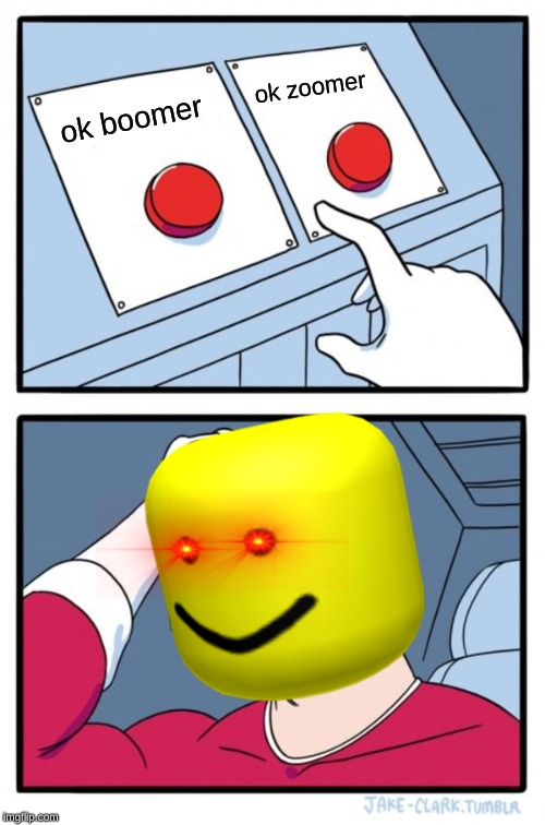 Two Buttons | ok zoomer; ok boomer | image tagged in memes,two buttons | made w/ Imgflip meme maker