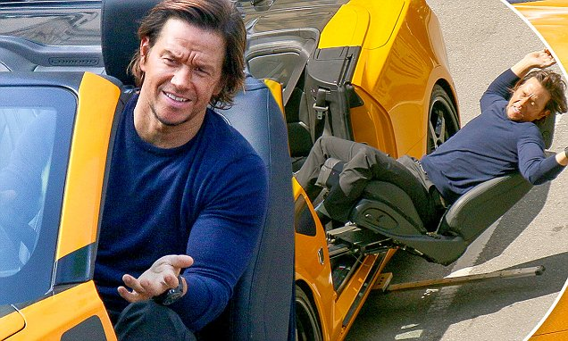 Marky Mark falling out of car Blank Meme Template