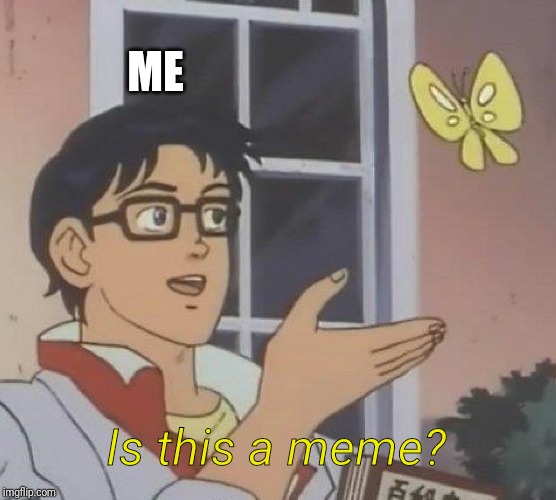 Is This A Pigeon Meme | ME Is this a meme? | image tagged in memes,is this a pigeon | made w/ Imgflip meme maker