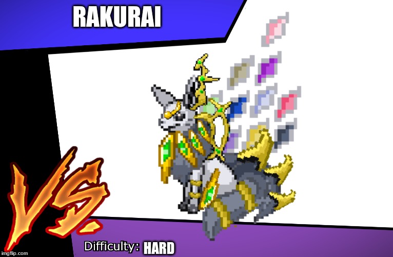 *I won't be on next monday, just so you all know* Vs Raurai | RAKURAI; HARD | image tagged in raid battle transparent overlay | made w/ Imgflip meme maker
