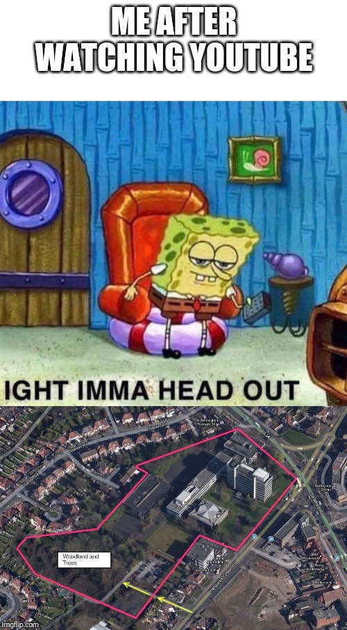 ME AFTER WATCHING YOUTUBE | image tagged in memes,spongebob ight imma head out | made w/ Imgflip meme maker