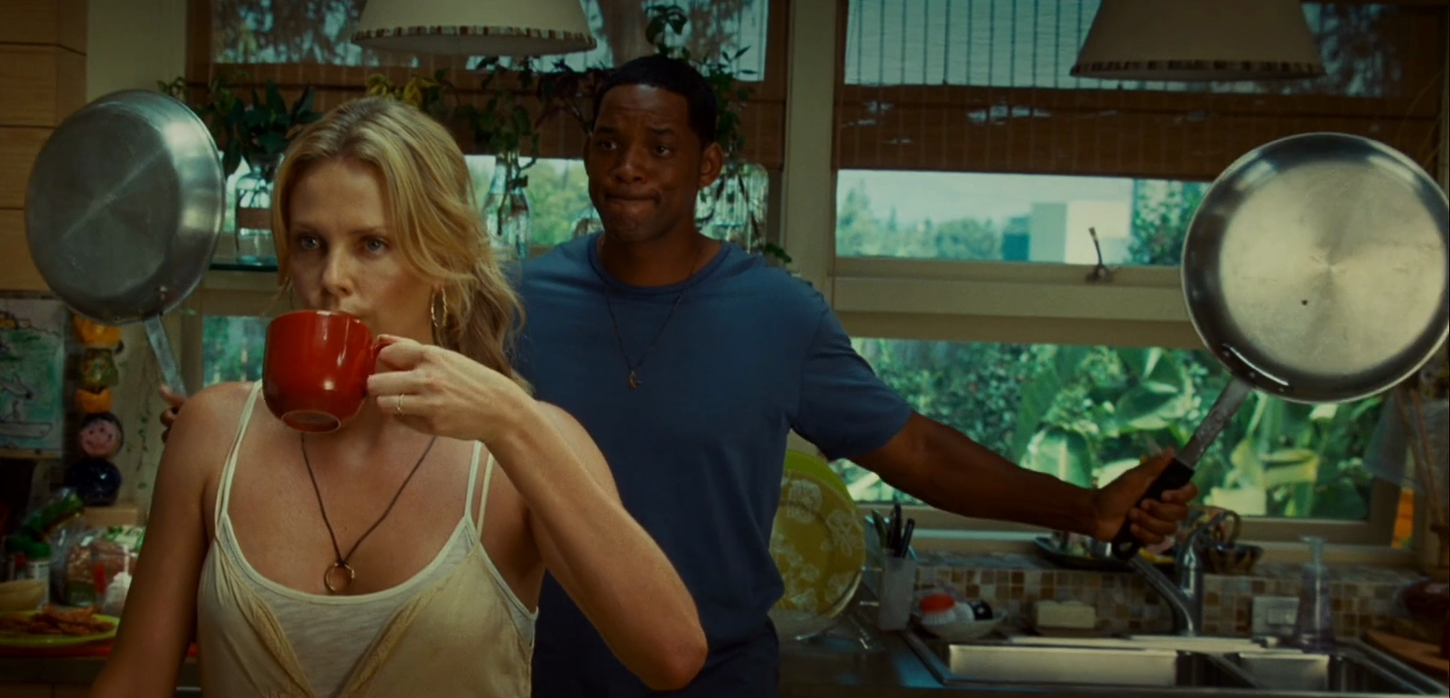 High Quality Will Smith VS Charlize Theron Blank Meme Template