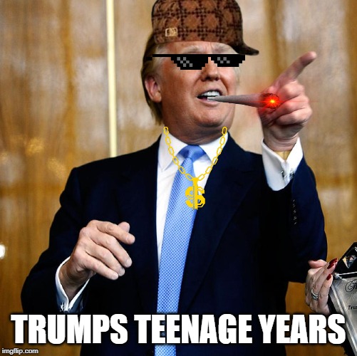 Donal Trump Birthday | TRUMPS TEENAGE YEARS | image tagged in donal trump birthday | made w/ Imgflip meme maker