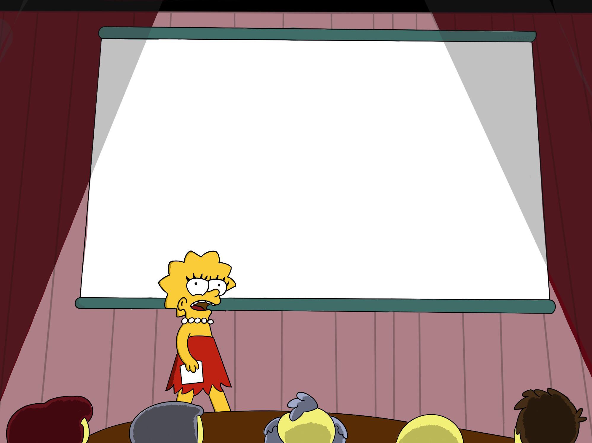 High Quality Lisa Simpson Presents in HD Blank Meme Template
