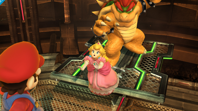 High Quality Bowser stealing Peach Blank Meme Template