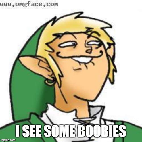 lol of zelda | I SEE SOME BOOBIES | image tagged in lol of zelda | made w/ Imgflip meme maker