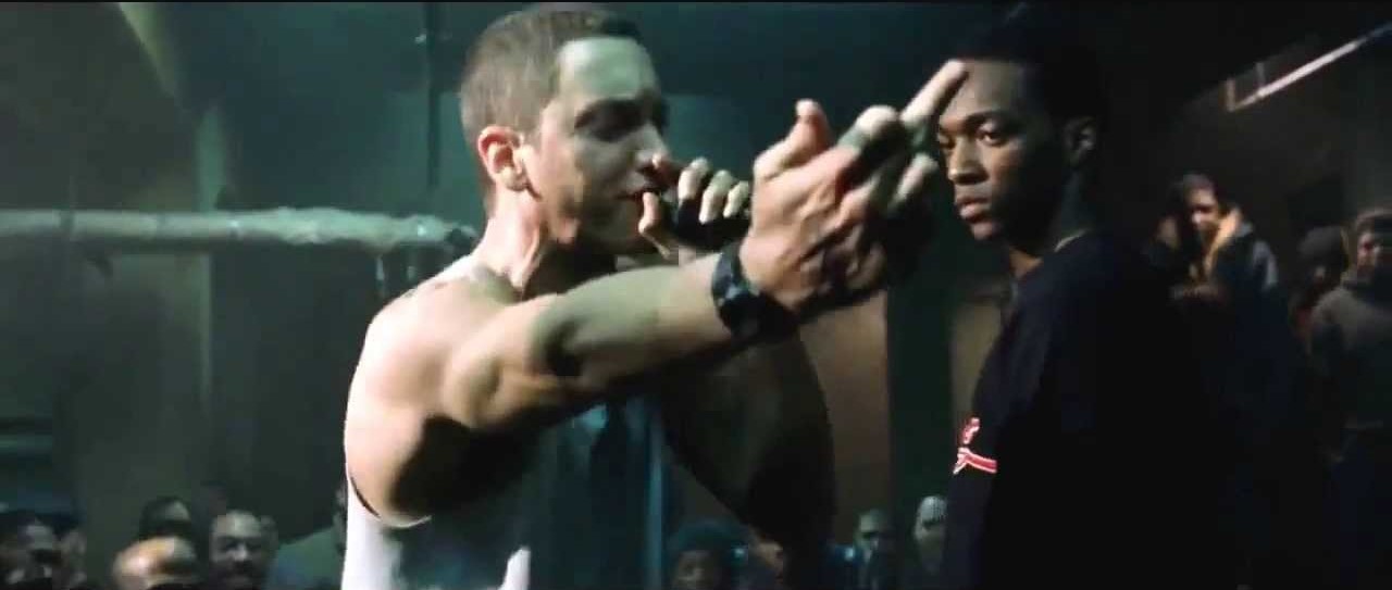 High Quality 8 Mile B Rabbit Vs. Papa Nick Blank Meme Template