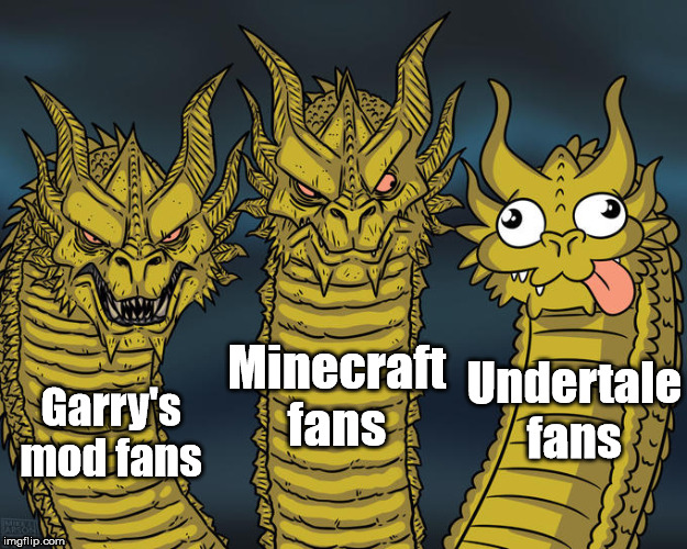 Derpy Dragon | Minecraft fans; Undertale fans; Garry's mod fans | image tagged in derpy dragon | made w/ Imgflip meme maker