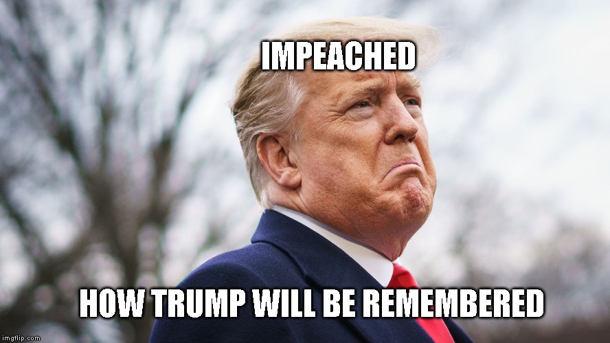 Traitor Corrupt Criminal Conman Liar Commie Idiot Ex-President | IMPEACHED; HOW TRUMP WILL BE REMEMBERED | image tagged in trump,donald trump,donald trump is an idiot,trump is a moron,trump is an asshole,trump is a big douche | made w/ Imgflip meme maker