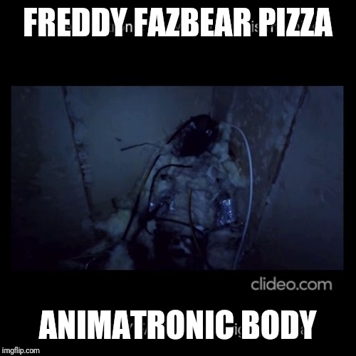 Animatronic Body | FREDDY FAZBEAR PIZZA; ANIMATRONIC BODY | image tagged in animatronic body | made w/ Imgflip meme maker