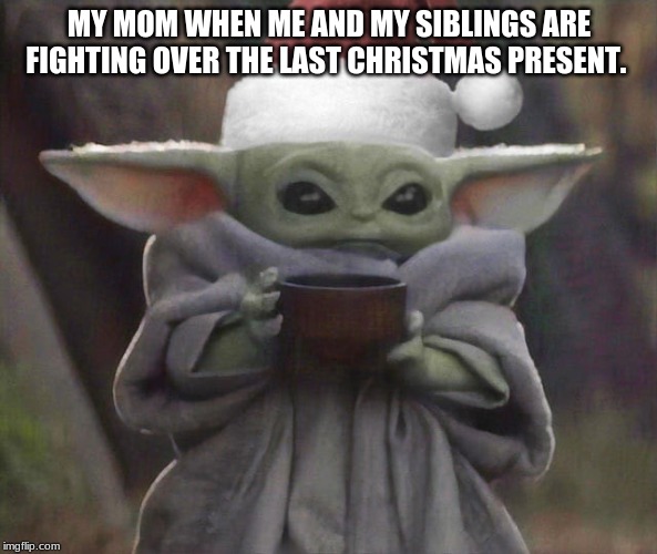 MY MOM WHEN ME AND MY SIBLINGS ARE FIGHTING OVER THE LAST CHRISTMAS PRESENT. | image tagged in memes | made w/ Imgflip meme maker