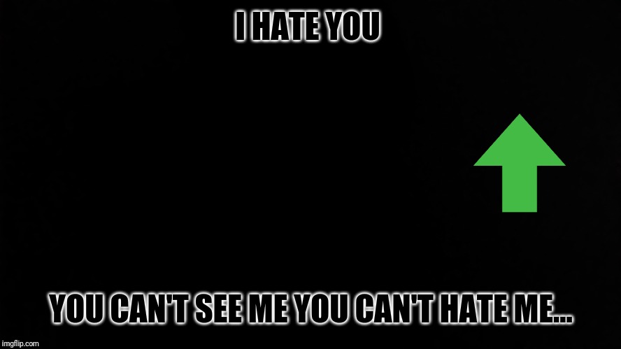 Ramone_Heights | I HATE YOU; YOU CAN'T SEE ME YOU CAN'T HATE ME... | image tagged in ramone_heights | made w/ Imgflip meme maker