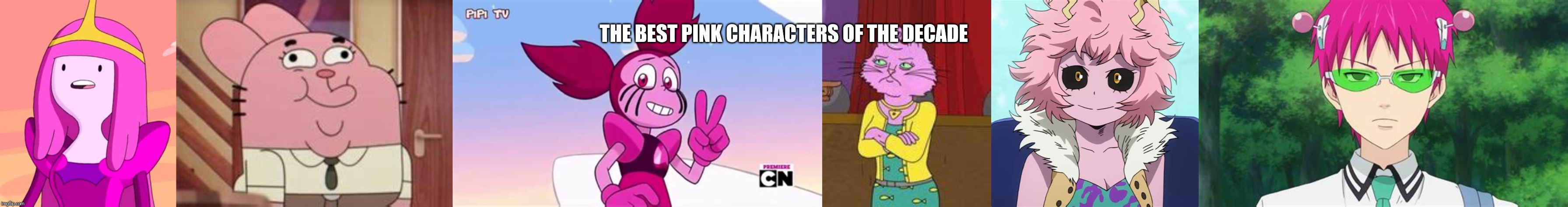 Well I tried | THE BEST PINK CHARACTERS OF THE DECADE | image tagged in anime,pink escalade,pink,memes | made w/ Imgflip meme maker