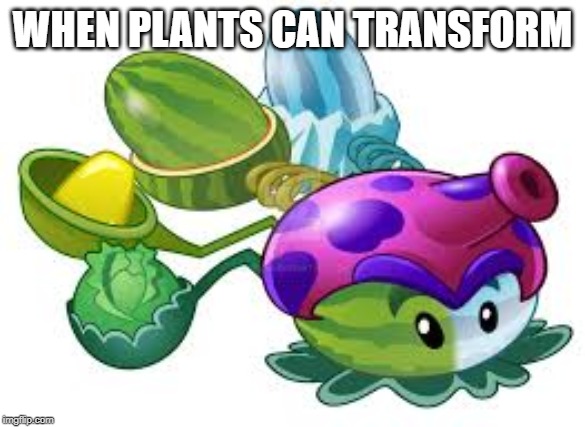WHEN PLANTS CAN TRANSFORM | made w/ Imgflip meme maker
