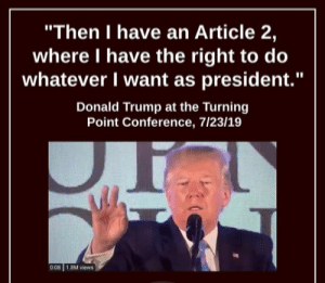 Trump at Turning Point Conference Blank Meme Template
