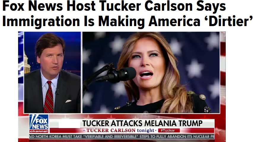 High Quality Tucker Carlson hates immigrants Blank Meme Template