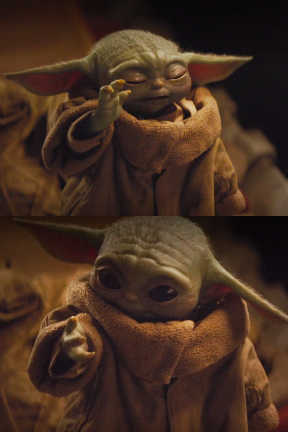 High Quality Baby Yoda powers Blank Meme Template