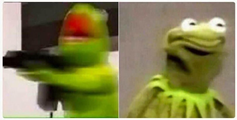 High Quality confused Kermit Blank Meme Template