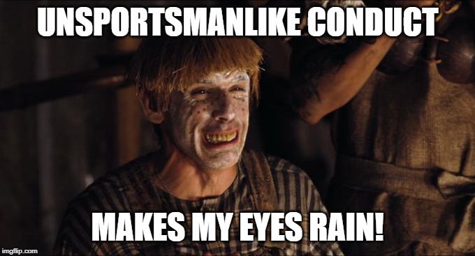 Crying Simple Jack | UNSPORTSMANLIKE CONDUCT; MAKES MY EYES RAIN! | image tagged in crying simple jack | made w/ Imgflip meme maker
