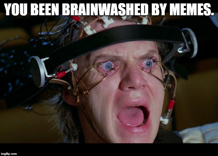 Brainwashing | YOU BEEN BRAINWASHED BY MEMES. | image tagged in brainwashing | made w/ Imgflip meme maker