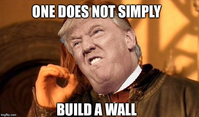 One Does Not Simply | ONE DOES NOT SIMPLY; BUILD A WALL | image tagged in memes,one does not simply | made w/ Imgflip meme maker